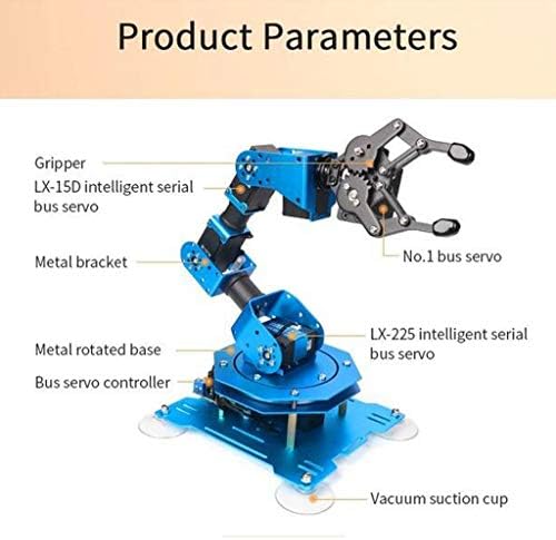 XArm 1S Intelligent Mechanical Arm, 5DOF Programmable Robotic Arm with Wireless/Wired Mouse Control, High-Tech Toys,Parts 6 41lrpVqFdQL. AC