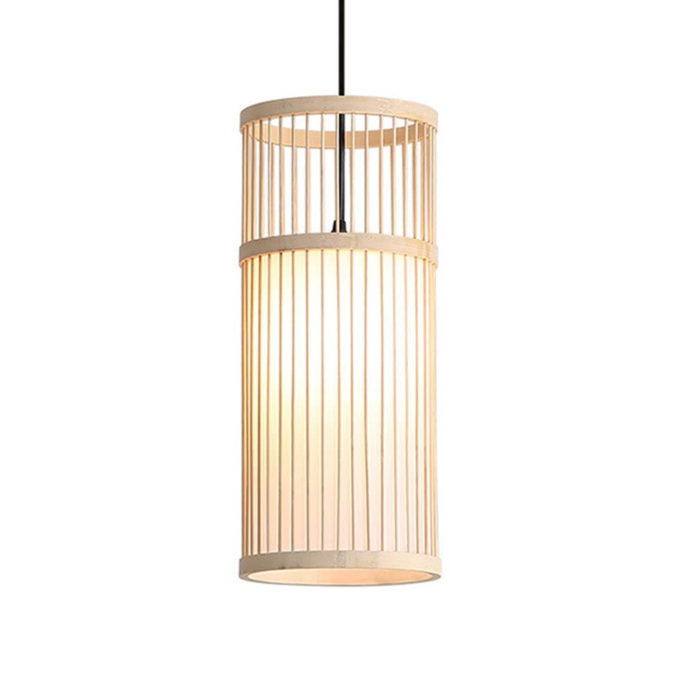 SHUANGZ Chandelier Modern Style Bamboo Woven Lantern Lampshade Indoor Lighting The Middle Century Pendant Hanging Lamp Bamboo Ceiling Light Fixture Restaurant Tea Room Bedroom Living Room
