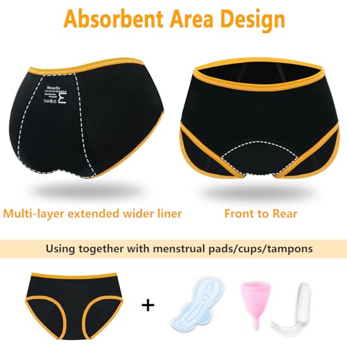 Teen Girls Period Underwear for Heavy Flow High Absorbency Kids Period Panties Leakproof Soft Cotton Briefs4