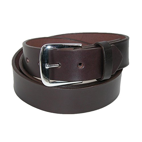 Boston Leather Men's Big & Tall Leather 1 1/2 Inch Bridle Belt, 50, Brown