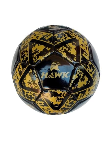 Image of Hawk Football Kids Football Soccer Educational Toy Ball Size 5, for Kids 12 Years and Above, Goal Black-5