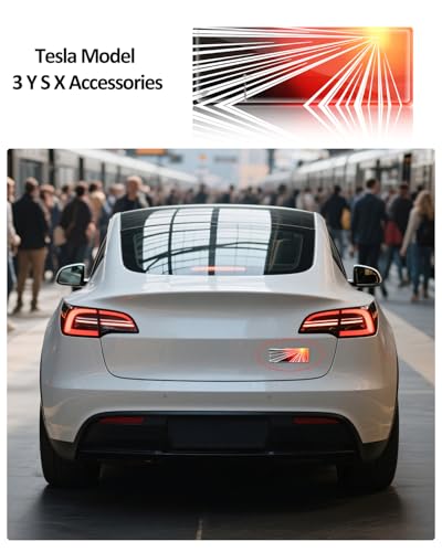 Image of 2025 Ludicrous Metal Letters for Tesla, Sticker Tailgate Letters Emblems Model 3 Y S X Accessories Ludicrous Emblem Tesla Metal Raised Tailgate Letters Red