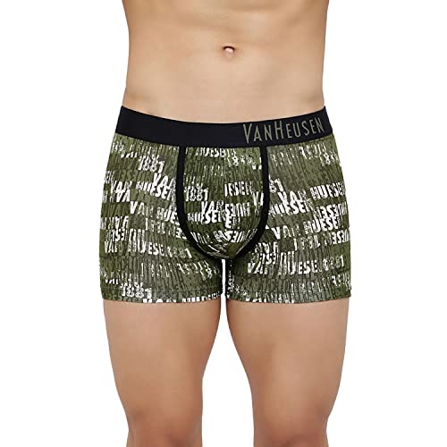 Image of Van Heusen Men's Cotton Trunk - Pack of 1 | Contoured pouch for support | Antibacterial Briefs | Sweat Absorbant | Moistue Wicking | Breathable Everyday Underwear | Long Lasting Color| Fun Prints | Style 10051