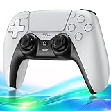 P4 コントローラー ワイヤレスコントローラー Bluetooth 無線接続 1000mAh大容量バッテリー 20時間連続使用 遲延なし 二重振動 ジャイロセンサー機能 連射Turbo機能 高耐久ボタン ゲームパット ヘッドフォンジャック付き P4/P3/PC対応 日本語取扱説明書