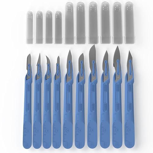 Horn Medical Einweg Skalpell Set Typ II (10er Set) - Jeweils 1 Skalpell steril in den Größen/Figuren 10, 11, 12, 15, 18, 20, 22, 23, 24 und 25