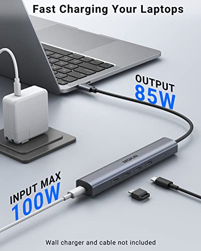 Image of USB C Hub,10Gbps USB C Splitter with 4*USB C 3.1, 100W PD Ports, USB C to USB C Hub Multiport Adapters for MacBook Pro /Air M2 M1, iPad, Surface Pro,Dell, HP,Lenovo(Not Support Extend Monitor)