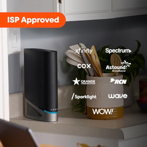 Image of ARRIS (G54) - Cable Modem Router Combo - Fast DOCSIS 3.1 Multi-Gigabit & BE 18000 WiFi 7 Comcast Xfinity, Cox, Spectrum Quad-Band 1, Up to 18 Gbps Max Speed