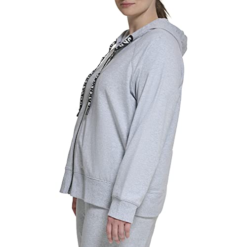 DKNY Women's Plus Size Cozy Comfy Terry Zip Hoodie Pullover Sweater2