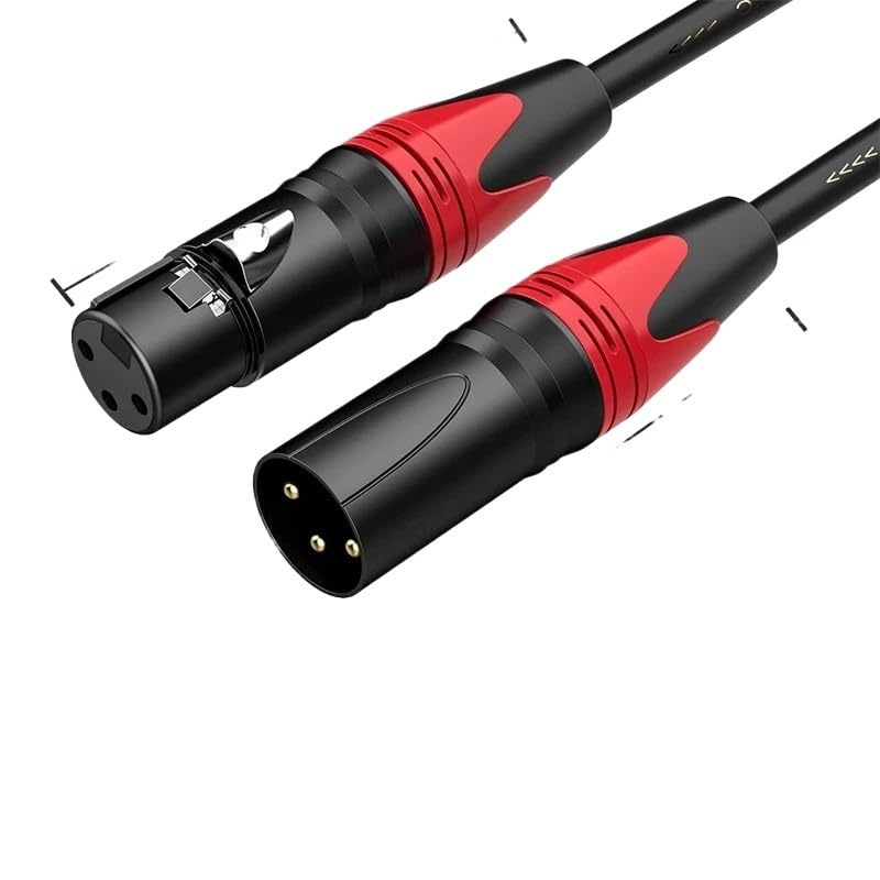 XLR Male to XLR Female Cable for Professional Recording Extension Line Balanced Mixer Amplifier Live Microphone Line(Black,300cm)