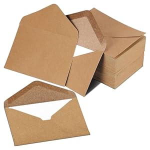Koosreel Enveloppes Kraftpapier Umschläge C6 Braun 100 Stück