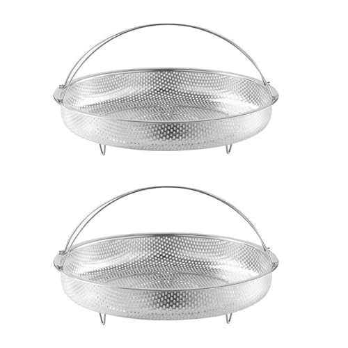 OLiWia Vaporizador multiusos de acero inoxidable, 2 piezas, para cocinar verduras y frutas, para el hogar, cocina