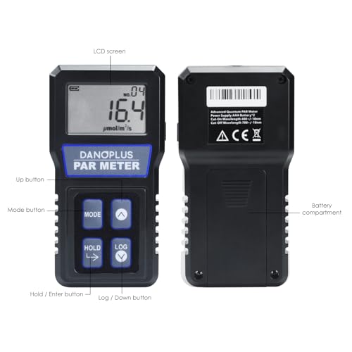 PAR Meter for Reef Tank Waterproof PAR Meter Aquarium IP68 Quantum Sensor PPFD Meter Data Logger, Full-Spectrum Quantum PAR Meter with 79" Cable and 37" Solid Telescopic Pole Included by DANOPLUS - Used condition - Image 6