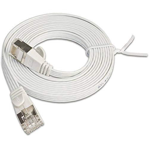 Slim Wirewin PKW-STP-SLIM-KAT6 1.0 WS RJ45 Câble réseau, câble patch CAT 6 U/FTP 1.00 m blanc plat 1 pc(s)