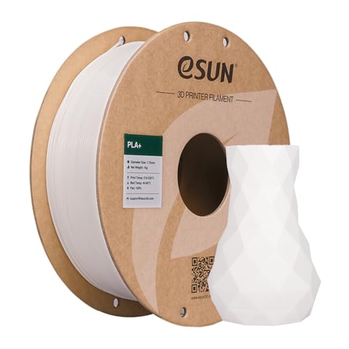 Image of eSUN PLA+ Filament 1.75mm White 1KG, 3D Printer Filament