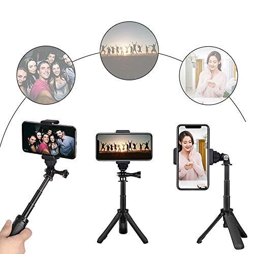 Taisioner Mini Selfie Stick Extender Stativ für GoPro Hero 7 6 5 4 3 3+ SJCAM Action Kamera iPhone X/XS/XR/Xmax, 8/7/6… – Bild 3