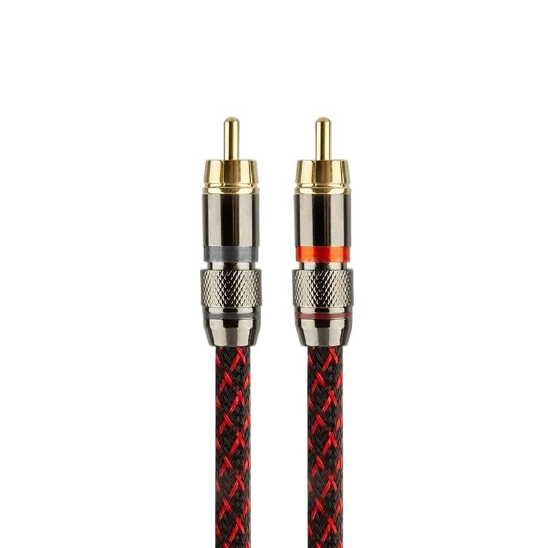 1 Pair 2 R/*C*A to 2 R/*C*A Interconnect Cables HiFi Stereo 4N OFC Male to Male for Amplifier DAC TV car Audio(300CM)