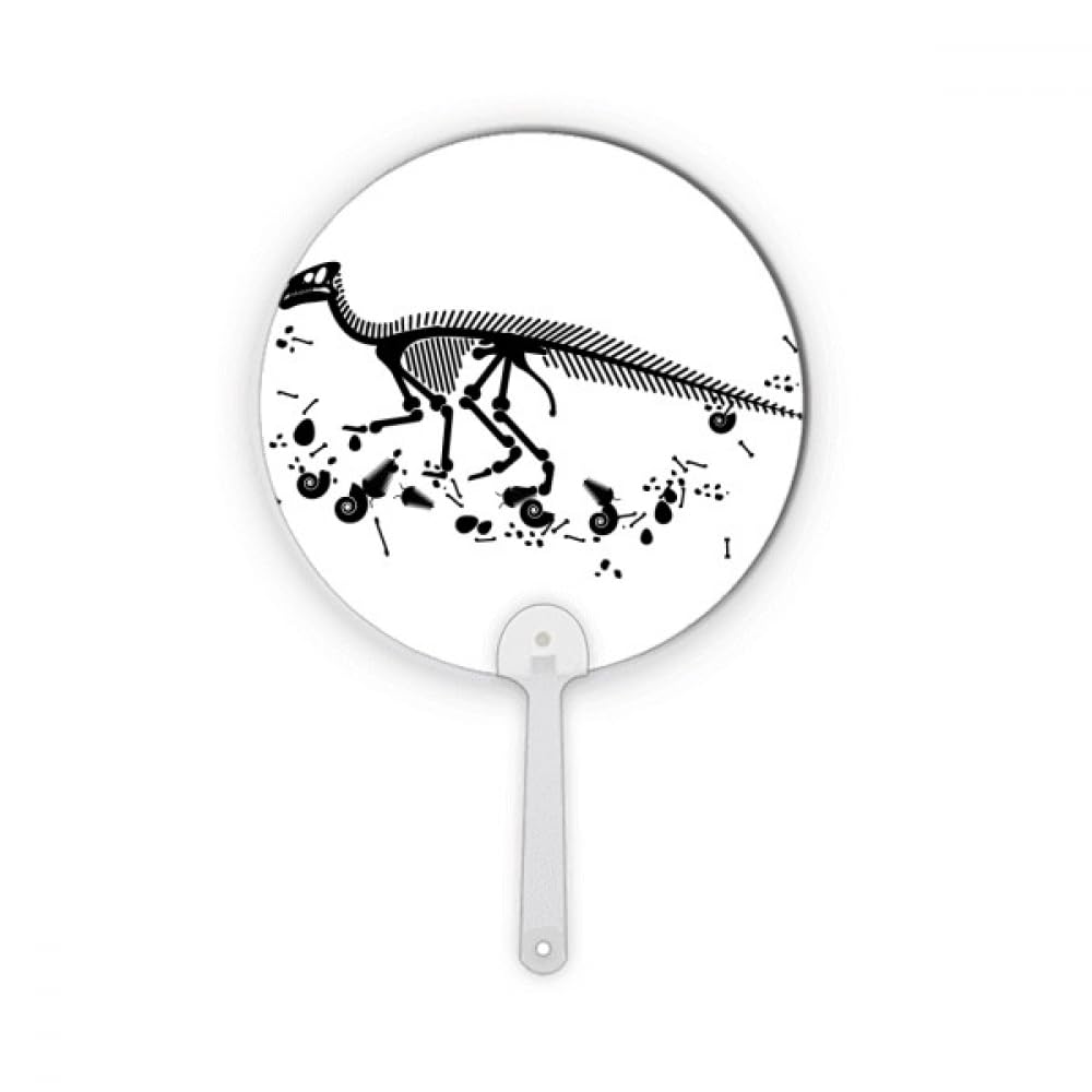 Éventail rond plastique noir No/No Dinosaur B BS idéal pour vos festivals