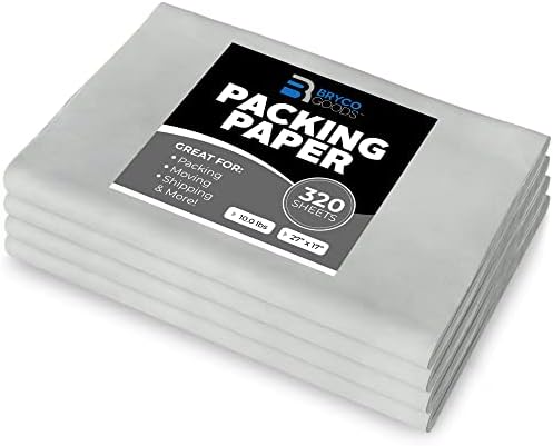 Packing Paper Sheets for Moving - 10lb - 320 Sheets of Newsprint Paper - Must Have in Your Moving Supplies - 27" x 17" - Made in USA