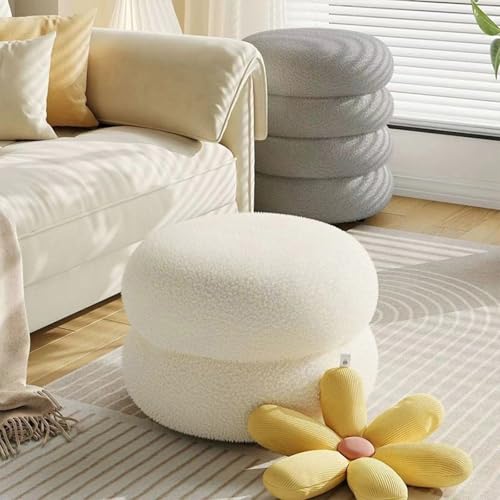 Tabouret de coiffeuse compact pour petit espace et repose-pieds