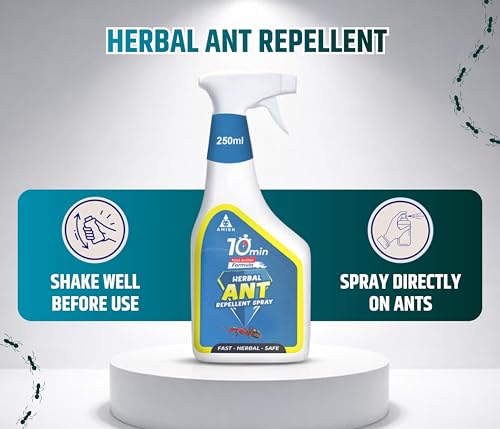 Image of Amish Ant Repellent Spray 250ml Pack of 2 for Home & Kitchen | Herbal Organic Indoor Outdoor | Pet Safe, Safe for Dogs | Eco Friendly Remover for Home, Plants | 10 Minutes Formula| Repellent Spray