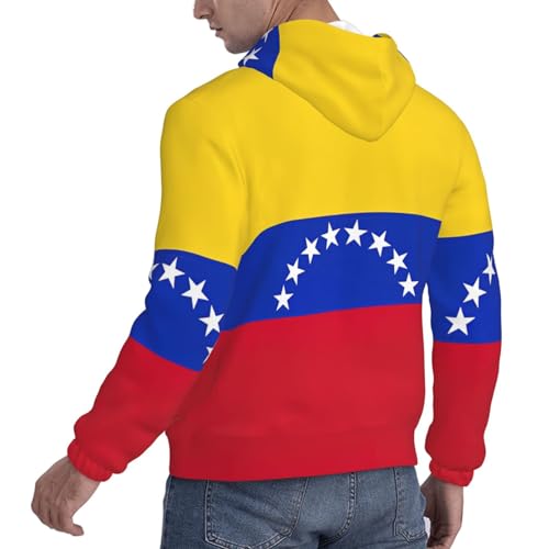 Sweat à capuche drapeau Venezuela pour homme - Pull décontracté et léger