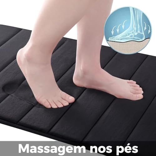 Kit 2 Tapetes de Banheiro Luxo Box jogo de banheiro Antiderrapante Absorvente Emborrachado Macio Sup