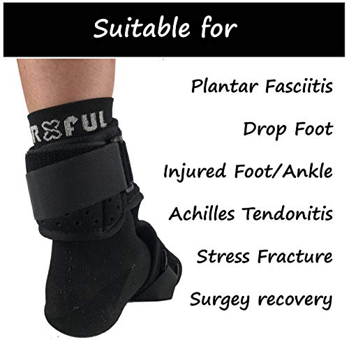 41lrsi2ZugL gr8ful® Night Splint Foot Brace for Plantar Fasciitis | Heel Pain, Burtis, Achilles Tendonitis, Heel Spur | Adjustable… - Image 5