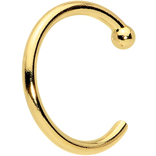Body Candy Tiny Nose Ring Hoop 20 Gauge 1/4" Solid 14k Yellow Gold Nose Hoop Xtra Small Diameter4
