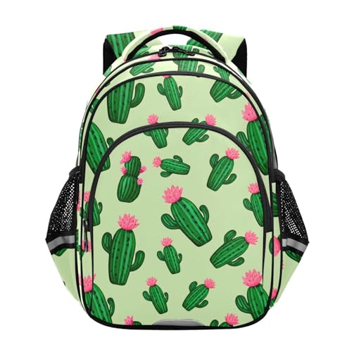 Emelivor Blooming Cactus Plant Kids Backpack Toddler School Backpack Book Bag Backpacks Schoolbag for Travel,M