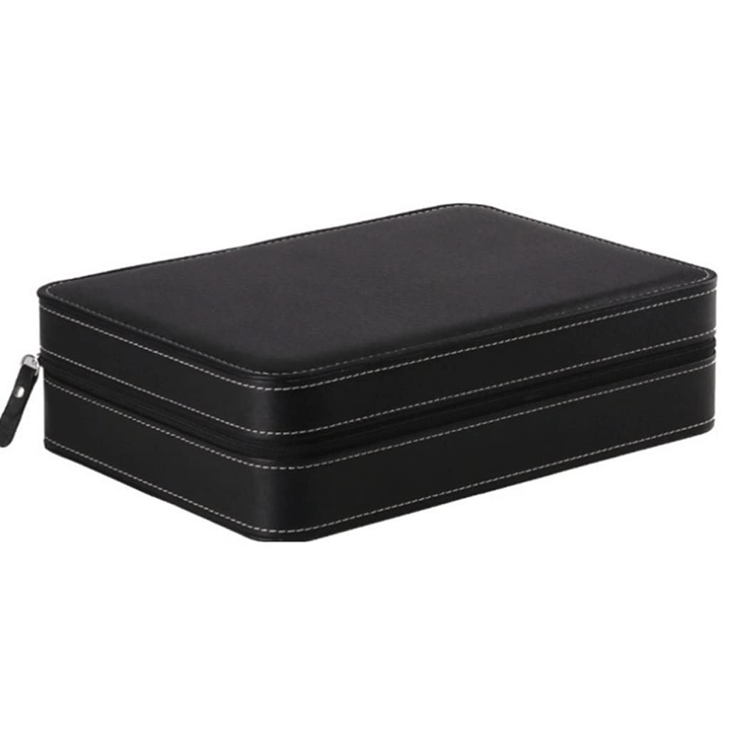 Caja organizadora de Reloj portátil, Caja de Reloj de Cuero PU, Caja de Reloj con Cremallera, Estuche de exposición de Pulsera Multifuncional