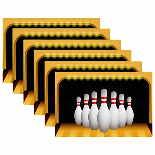Sets de table de bowling lavables pour des repas conviviaux en famille