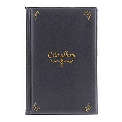 MULOVE 150 Pockets Coin Collectors Album, Coin Collection Holder Book Suitable for Coin Diameter Less Than 1.65 Inches Storage,Black