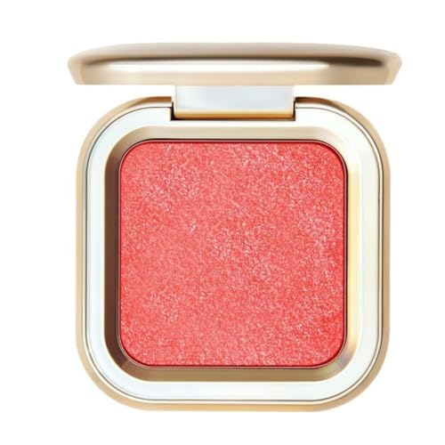 KARLOR Paleta de rubor de melocotón con purpurina de melocotón rosa y rubor en polvo para colorete sedoso