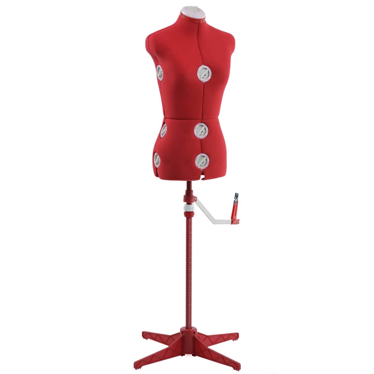 Singer manichino in Tessuto e Schiuma, Colore: Bianco/Rosso, 42,5 x 22,5 x 35 cm