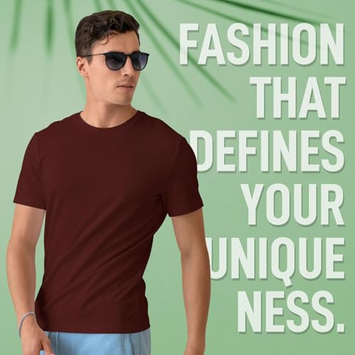 Image of CreativiT Unisex Plain Casual Half Sleeve Round Neck T-Shirt | 100% Recycled Cotton Rich T-Shirt Pack of 1