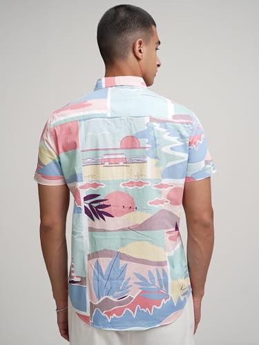 Image of Highlander Men's Printed Slim Fit Shirt