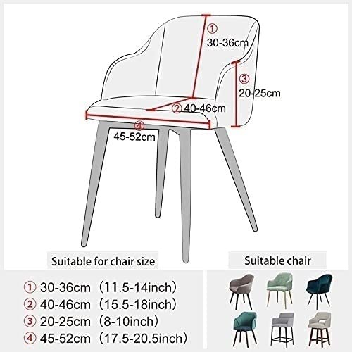 Zzdxw Accent Covers For Office Living Room Curved Back Dining Chair Slipcover Set Of 2,Mid-Century Modern Swivel Armrest Counter Height Bar Stools Covers Wing Back Chair Protector 2Pcs #TOP1