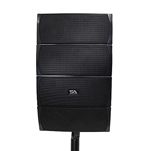 Seismic Audio - Flex-812 - Powered Line Array Speaker System - 12" Active Subwoofer And Eight 4X4 Column Speakers #TOP3