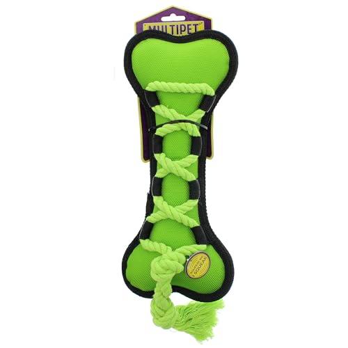 Multipet Cross-Ropes Bone Tough Dog Toy, 11.5