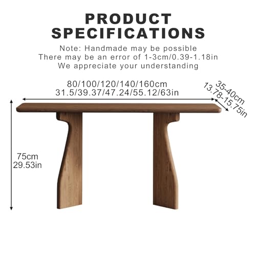 Mesa consola de acento estrecha de madera para sala de estar y pasillo moderno 3