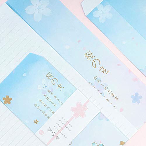 STOBOK 40 Peças de Papel de Carta Estilo Japonês para Escrever Flores de Sakura Em Papel Floral Vint