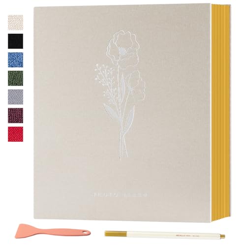 Lanpn Fotoalbum Selbstklebend Einkleben Scrapbook, Leinen Groß Weiße...