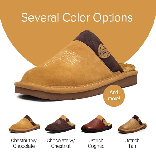 Image of ARIAT Men's 2842 Silversmith Outdoor Indoor Western Suede Foam Cushioned Square Toe Slipper