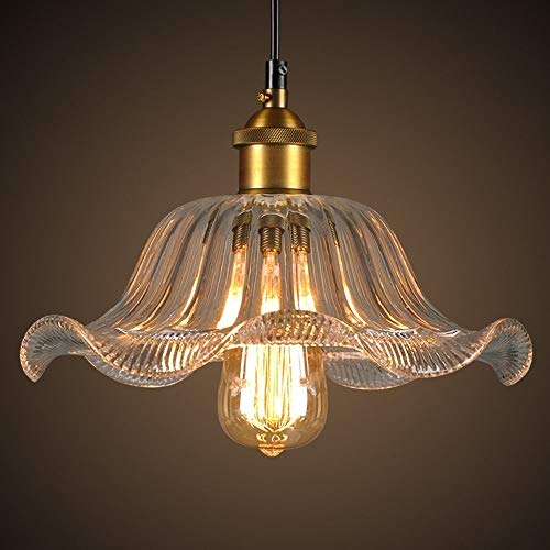 Lustre LED en verre tressé au design suspendu vintage et finitions de haute qualité