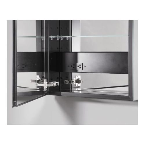 Robern PLM1630GLE Polished Edge, Classic Gray Interior, Electric ? Left Hinge PL Series 16