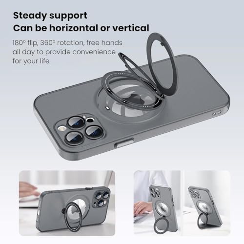 Chargement sans fil et support magnétique pour coque iPhone 14 Pro Max invisible