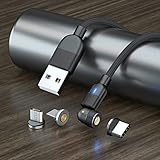 [El nuevo diseño]: la absorción magnética reversible hace que sea fácil adsorber el cable al conector en la dirección correcta, fácil de conectar con una mano mientras conduces. El diseño de adsorción magnética reduce el número de conexiones y desconexiones con la interfaz del teléfono móvil y reduce el daño al teléfono móvil.