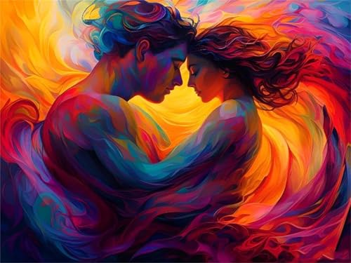 Broderie diamant 5D couple coloré kit complet de peinture 40x30cm