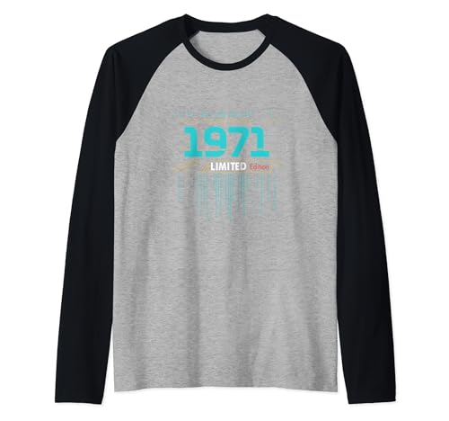 Retro Gaming 1971 Edición Limitada Cumpleaños 1971 Hombres Mujer Camiseta Manga Raglan