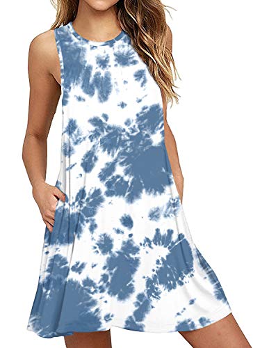 BISHUIGE Women Summer Beach Dresses Bikini Swimsuit Cover Ups 3X-Large, Colorful Blue